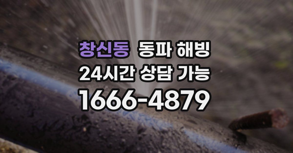 창신동 동파 해빙