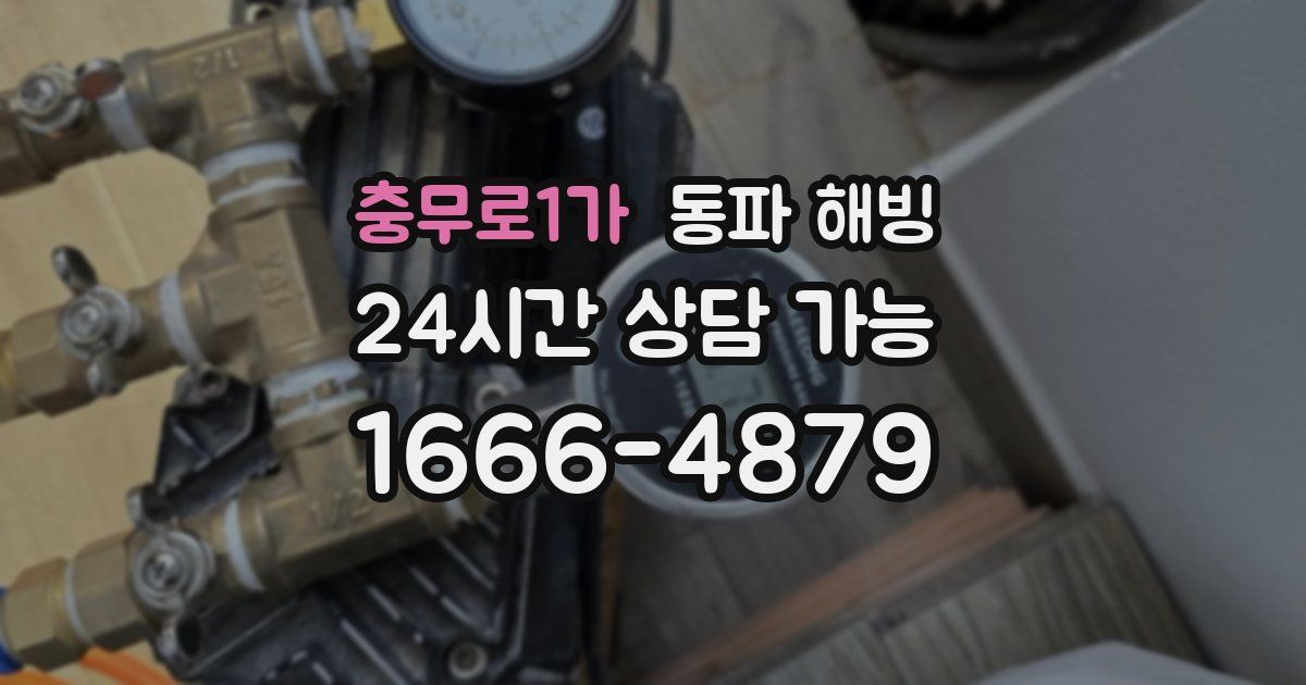 충무로1가 동파 해빙