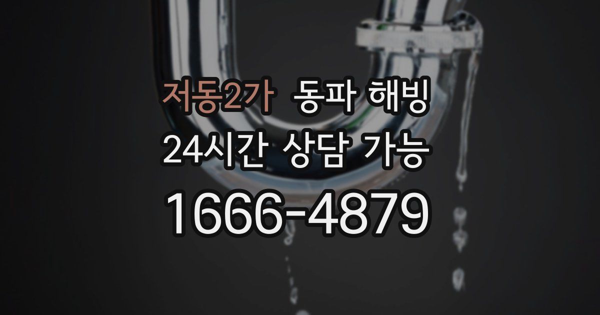 저동2가 동파 해빙