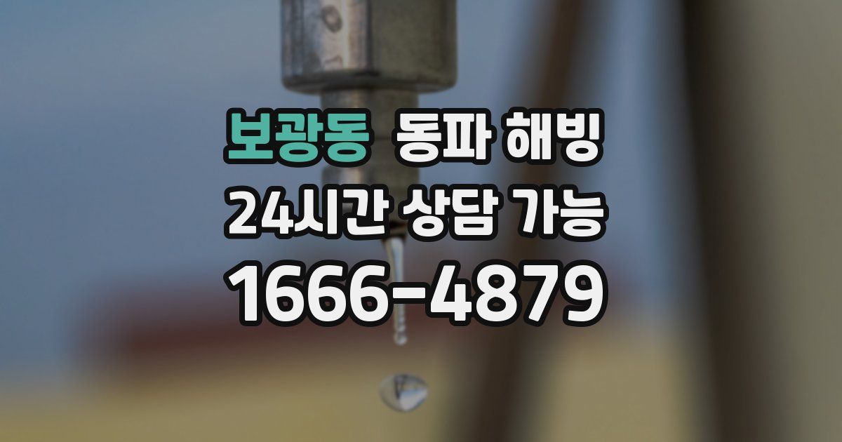 보광동 동파 해빙