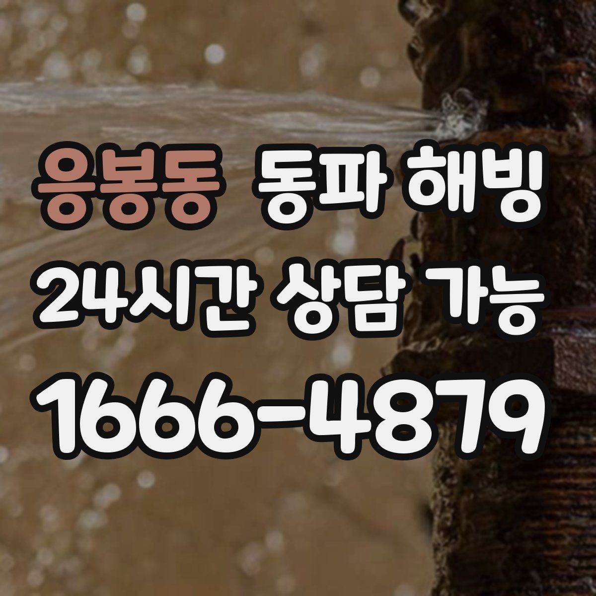 응봉동 동파 해빙 여러 세대가 동시에 급수 불편할 때