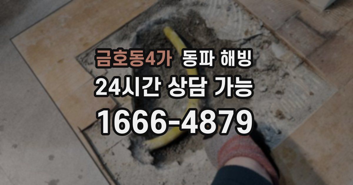 금호동4가 동파 해빙