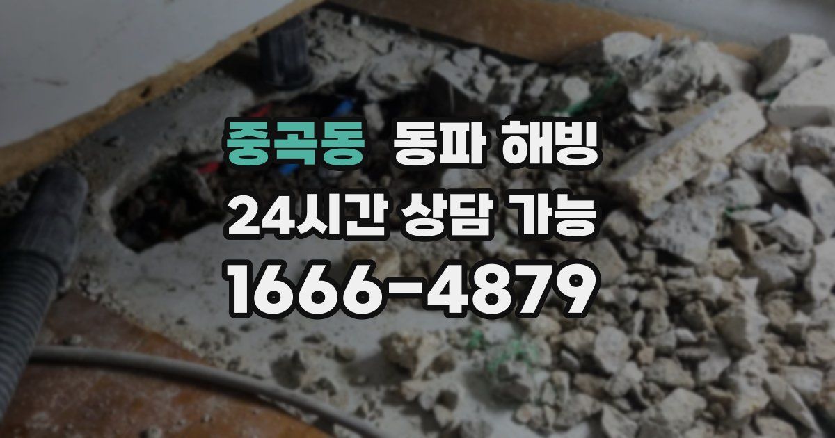 중곡동 동파 해빙