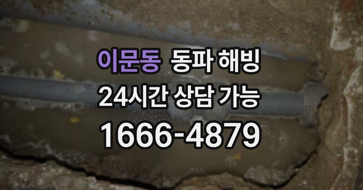 이문동 동파 해빙