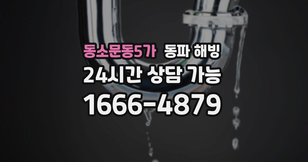 동소문동5가 동파 해빙
