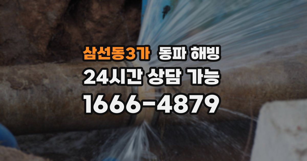 삼선동3가 동파 해빙