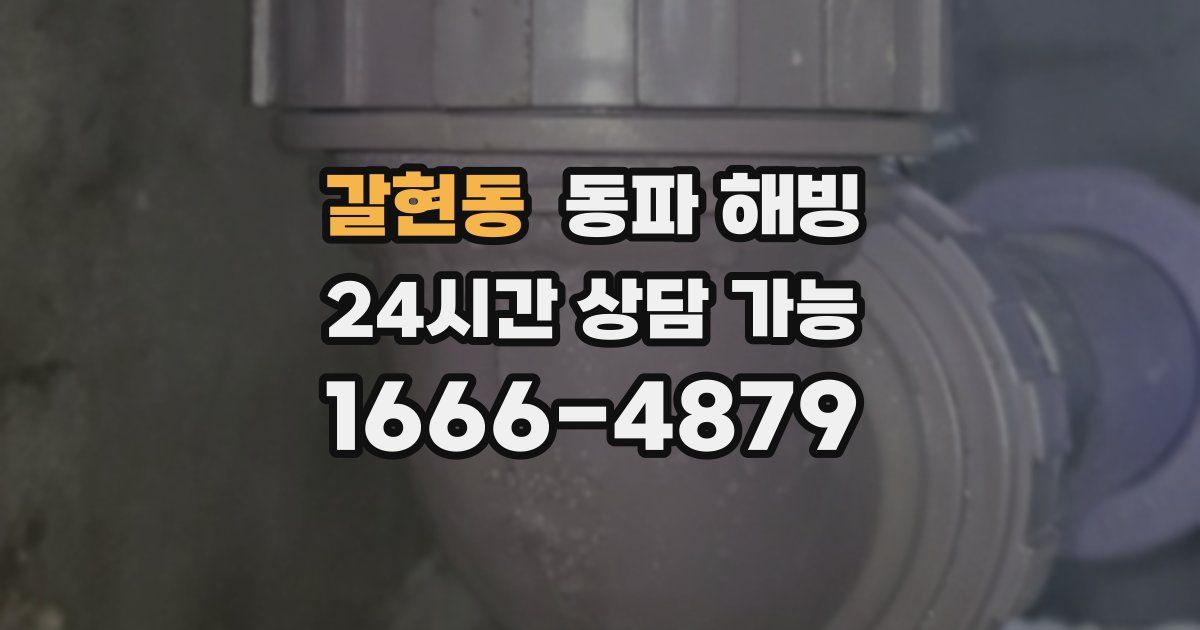 갈현동 동파 해빙