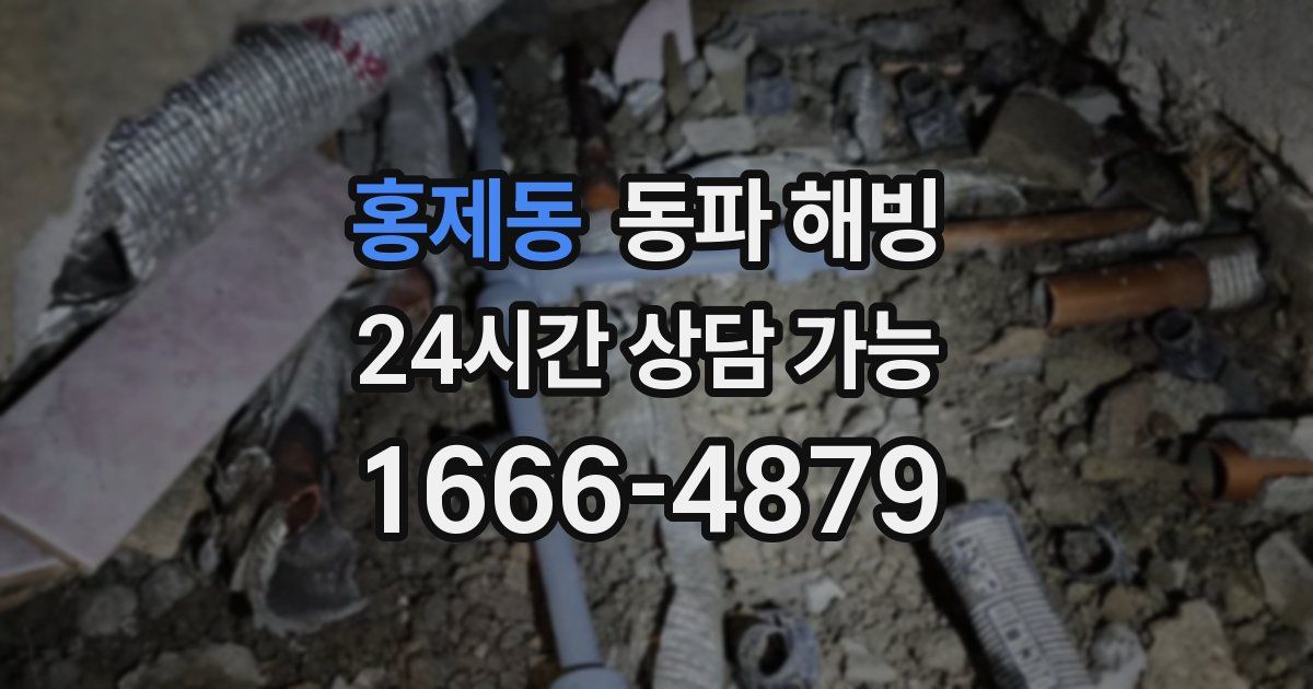 홍제동 동파 해빙