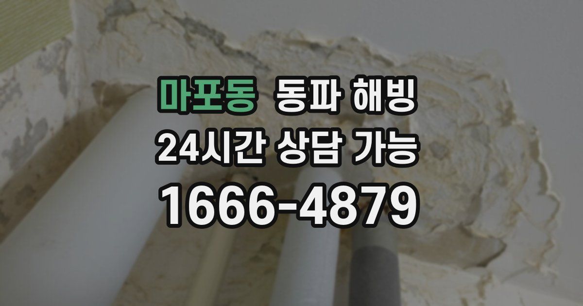 마포동 동파 해빙