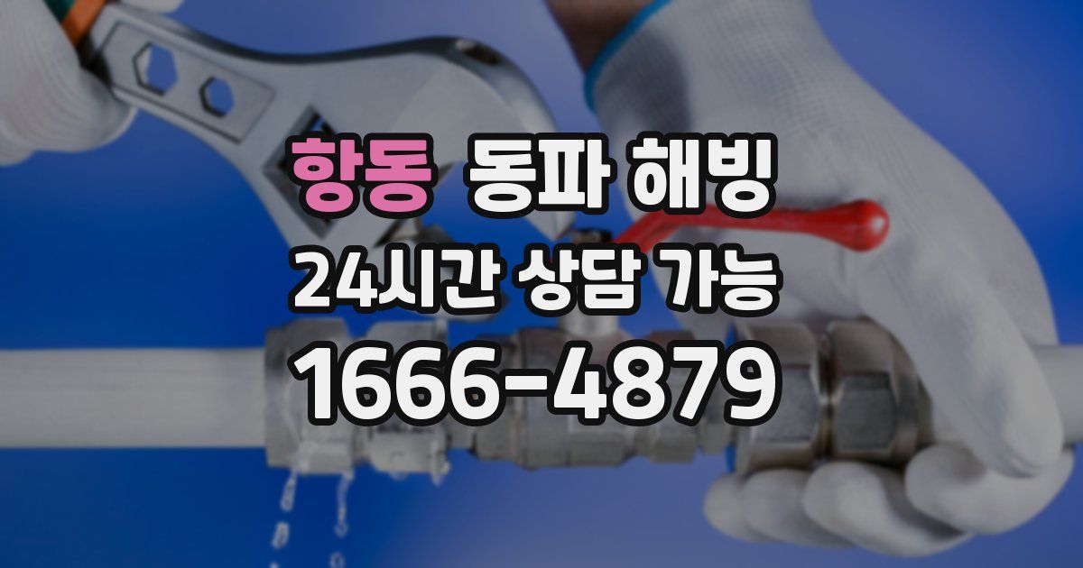 항동 동파 해빙