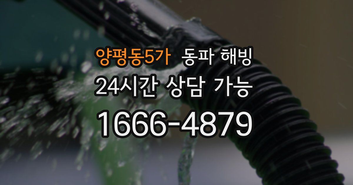 양평동5가 동파 해빙