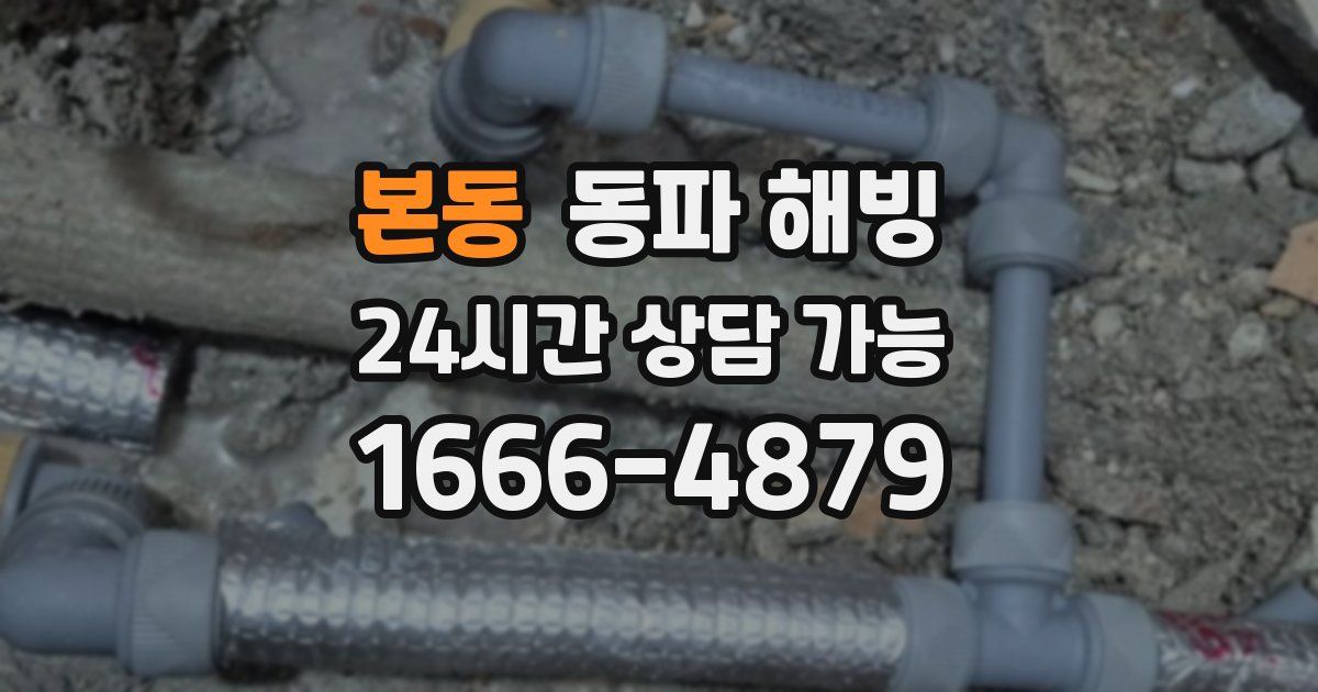 본동 동파 해빙