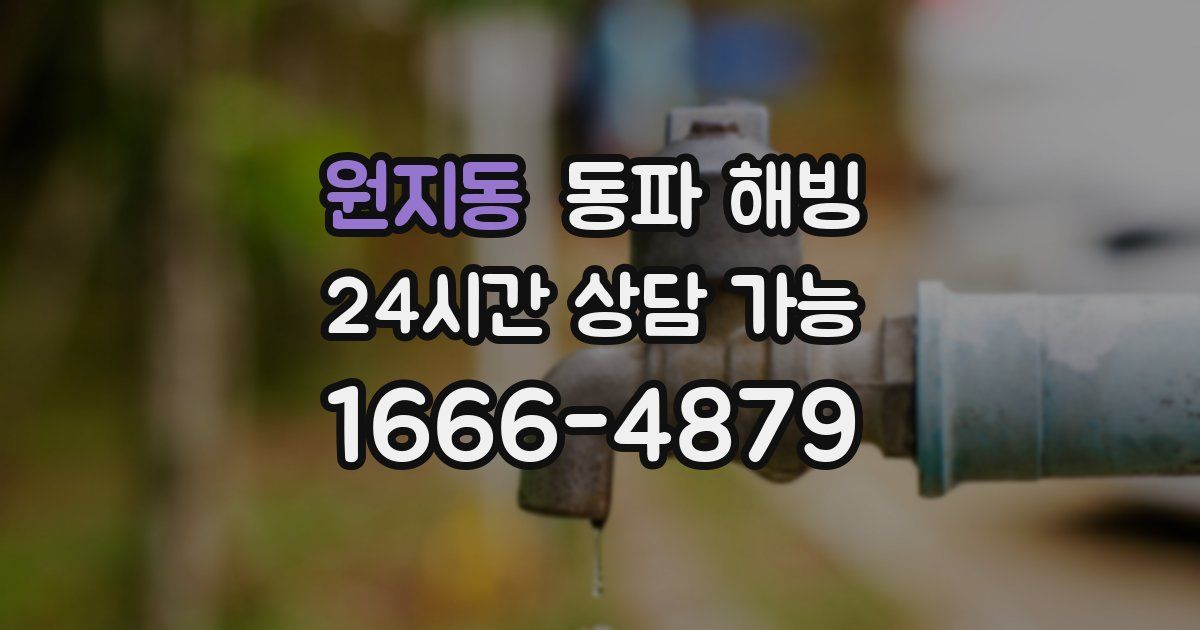 원지동 동파 해빙