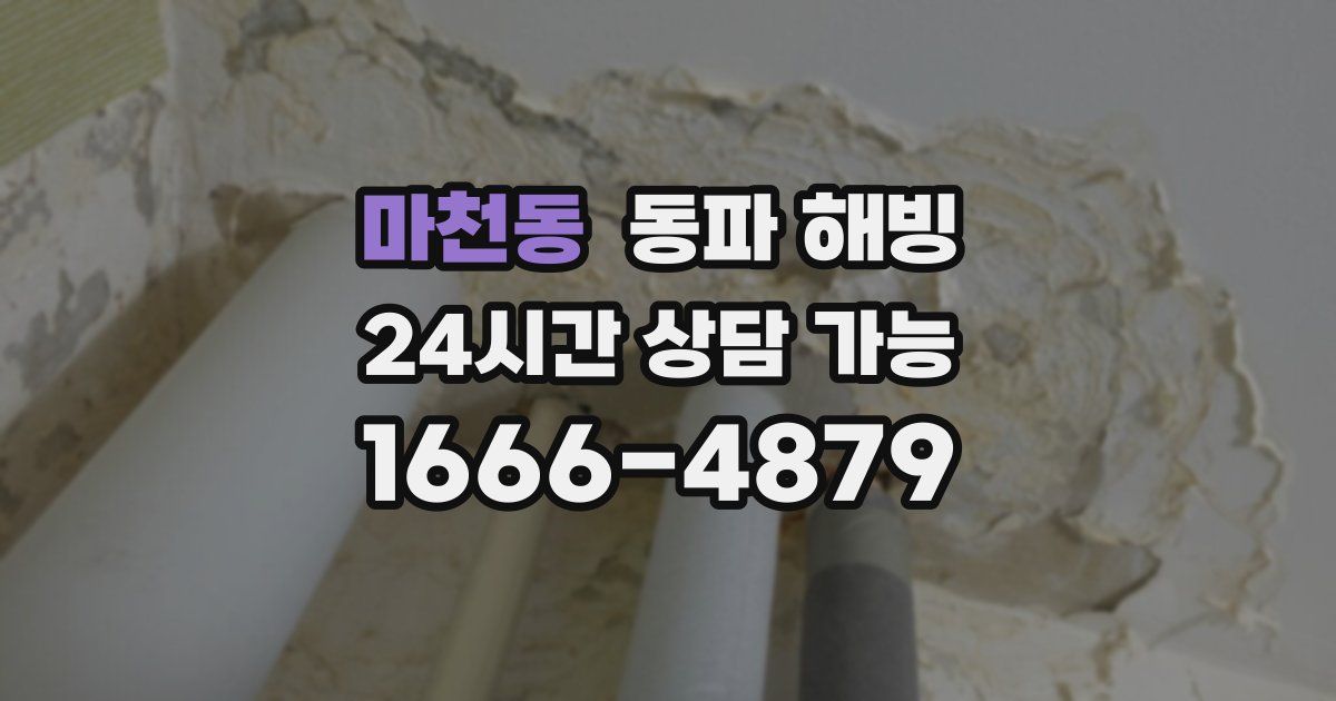 마천동 동파 해빙