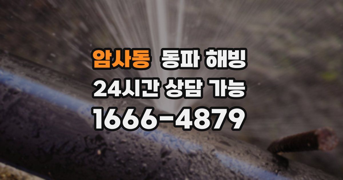 암사동 동파 해빙