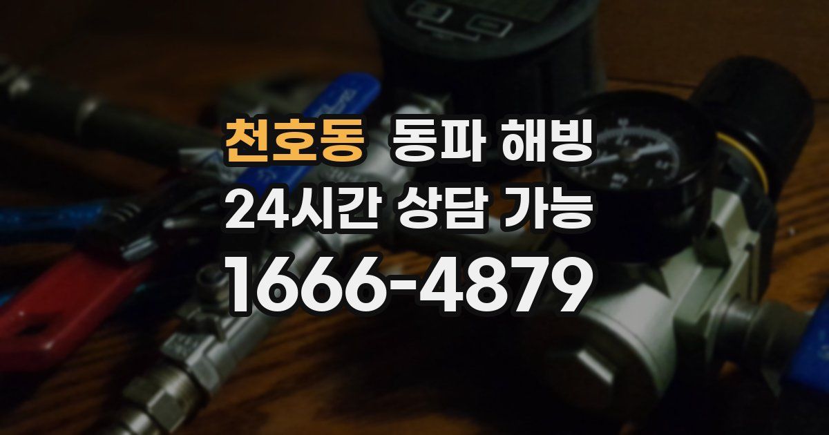 천호동 동파 해빙