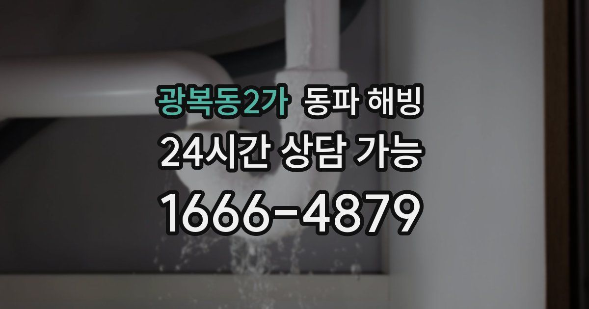 광복동2가 동파 해빙