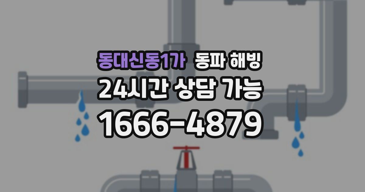 동대신동1가 동파 해빙