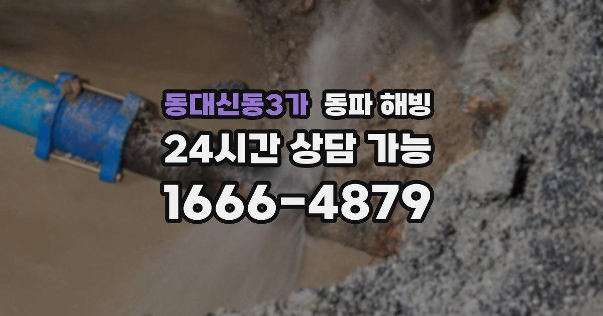 동대신동3가 동파 해빙