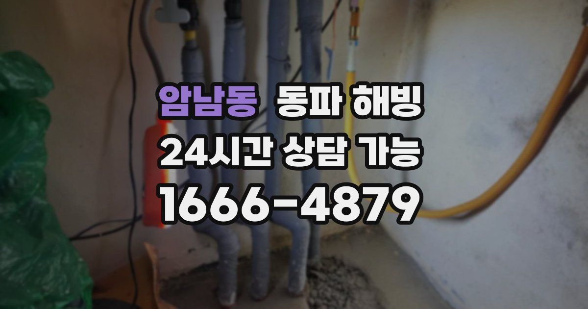 암남동 동파 해빙