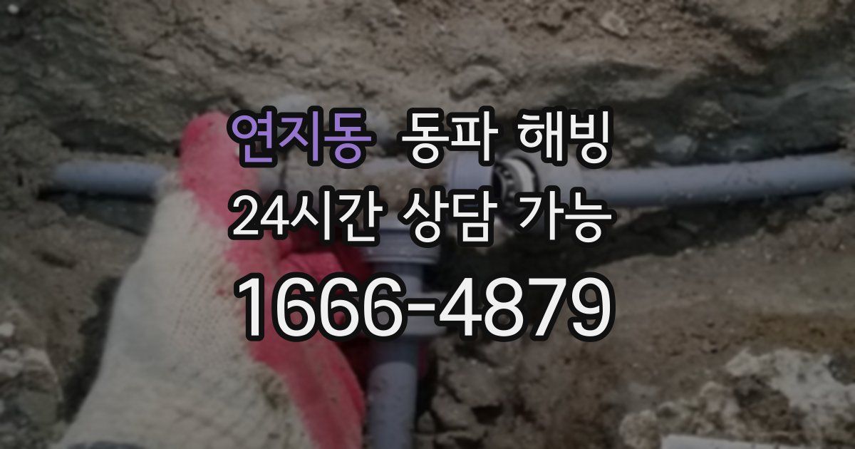 연지동 동파 해빙