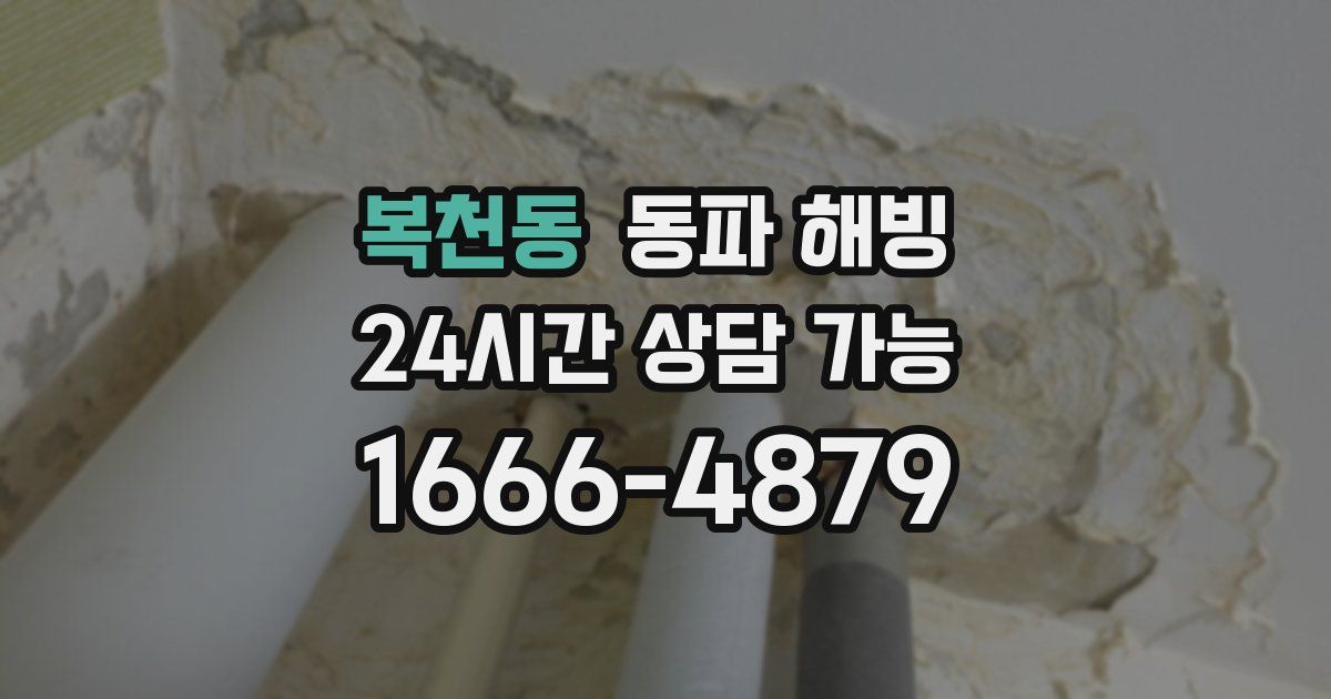 복천동 동파 해빙