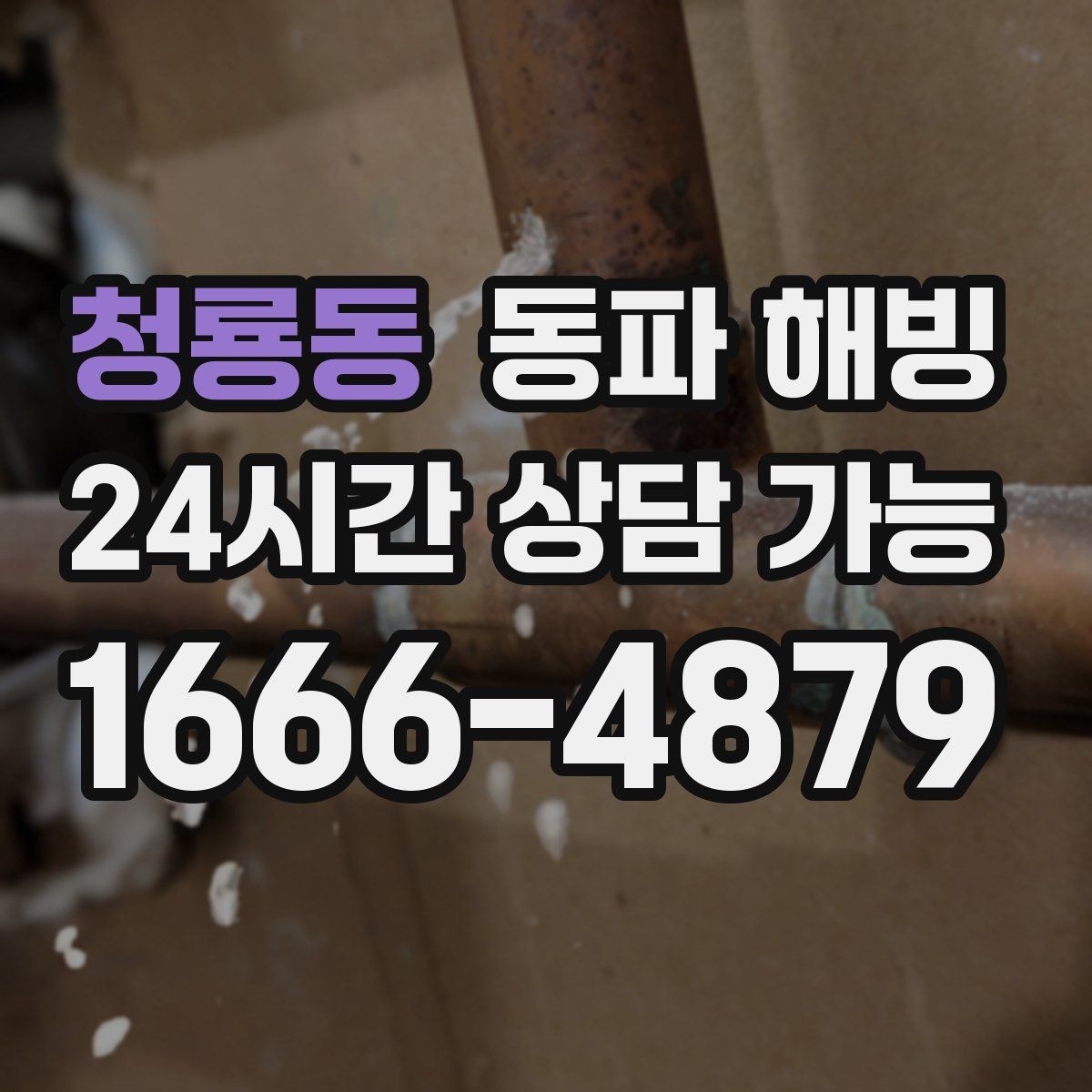 청룡동 동파 해빙 한 세대만 급수가 끊겼을 때 점검