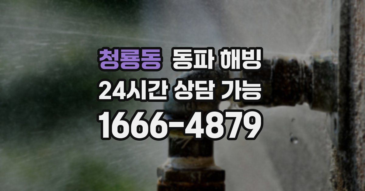 청룡동 동파 해빙