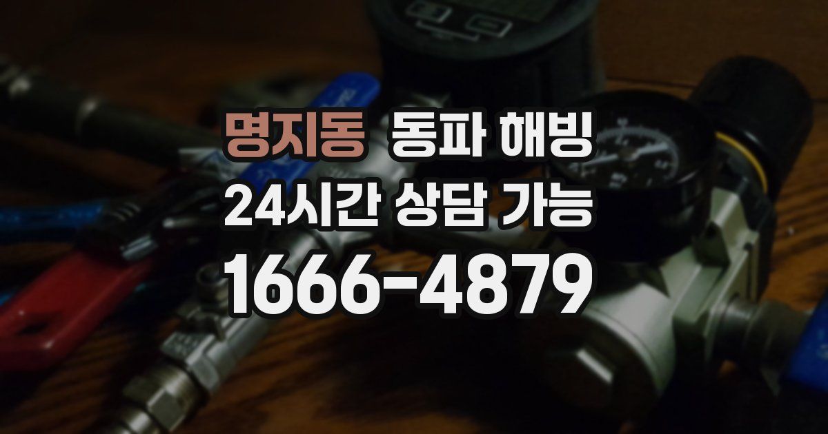 명지동 동파 해빙