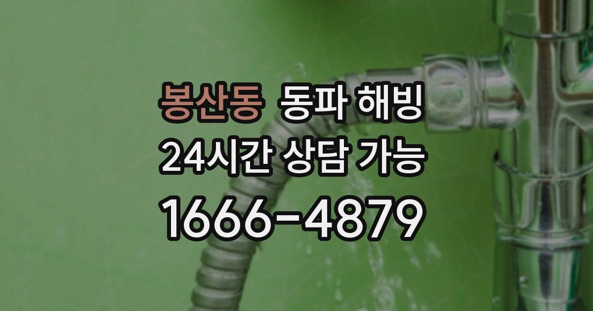 봉산동 동파 해빙