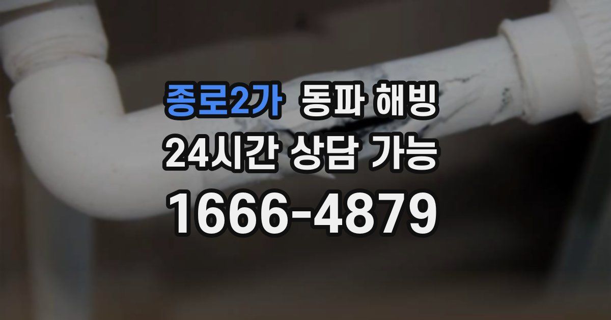 종로2가 동파 해빙