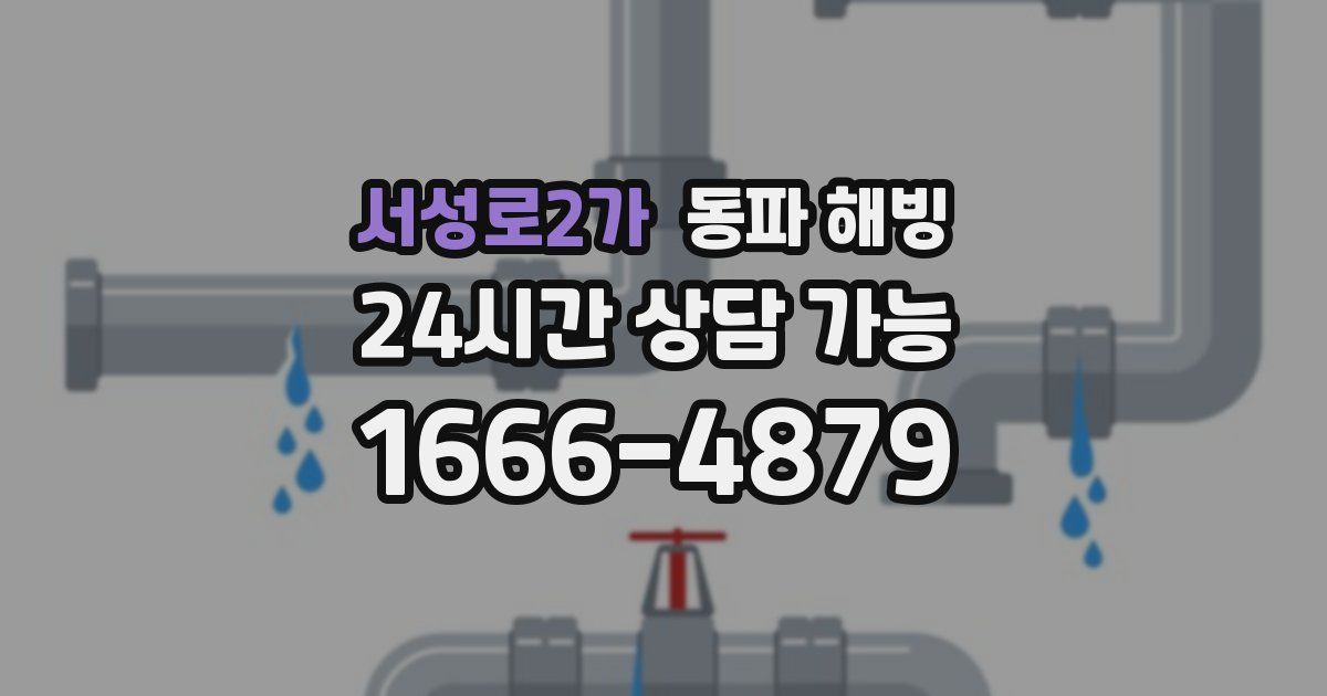 서성로2가 동파 해빙