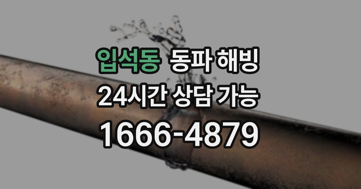 입석동 동파 해빙