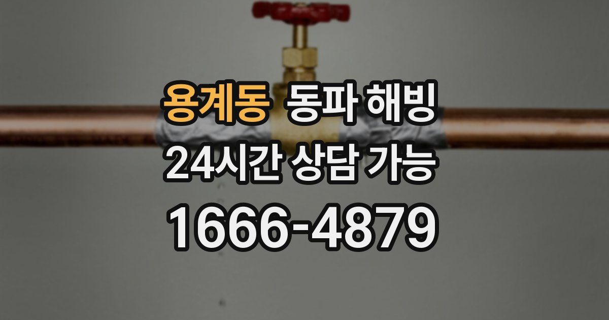 용계동 동파 해빙