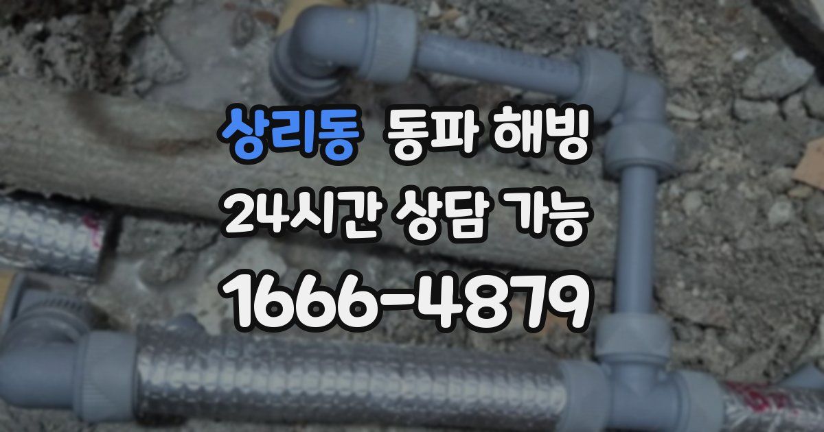 상리동 동파 해빙