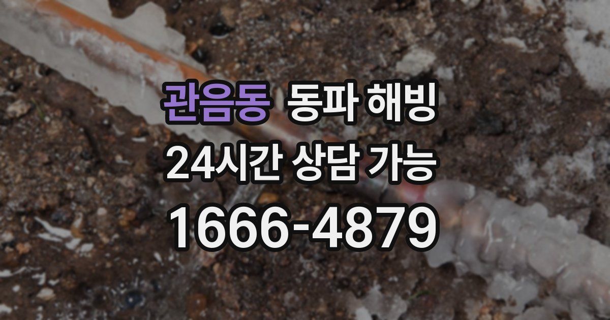 관음동 동파 해빙