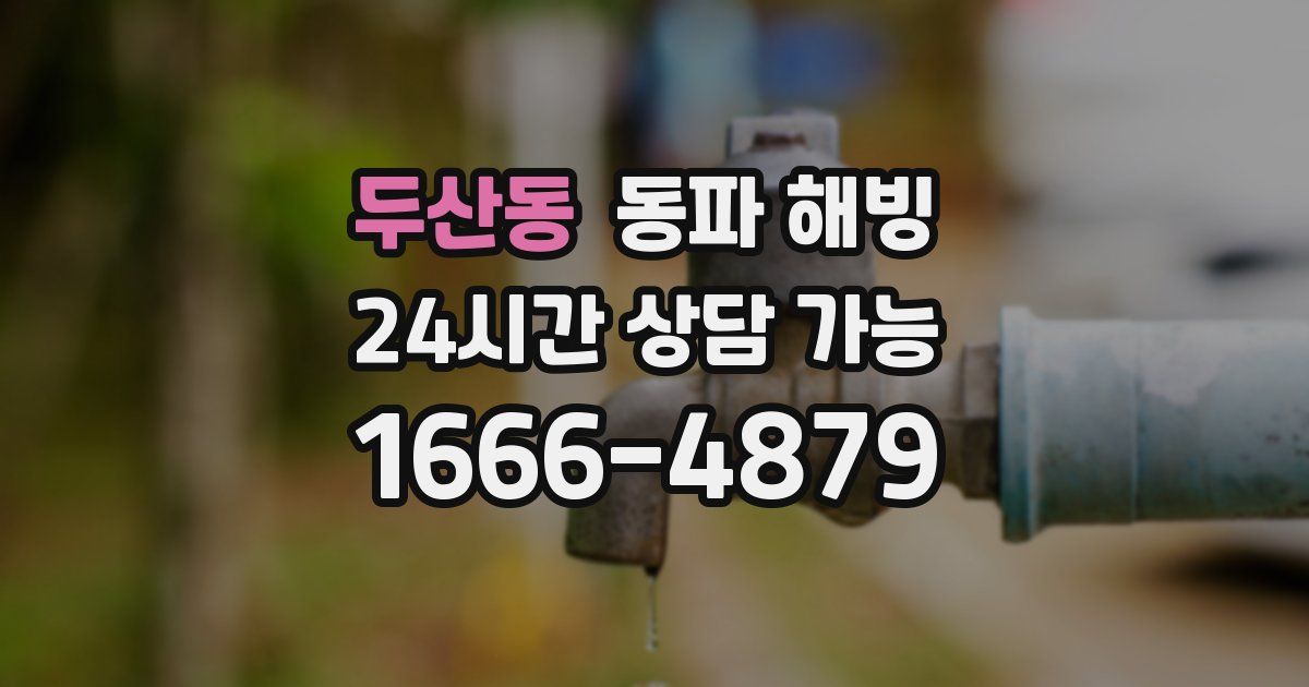 두산동 동파 해빙