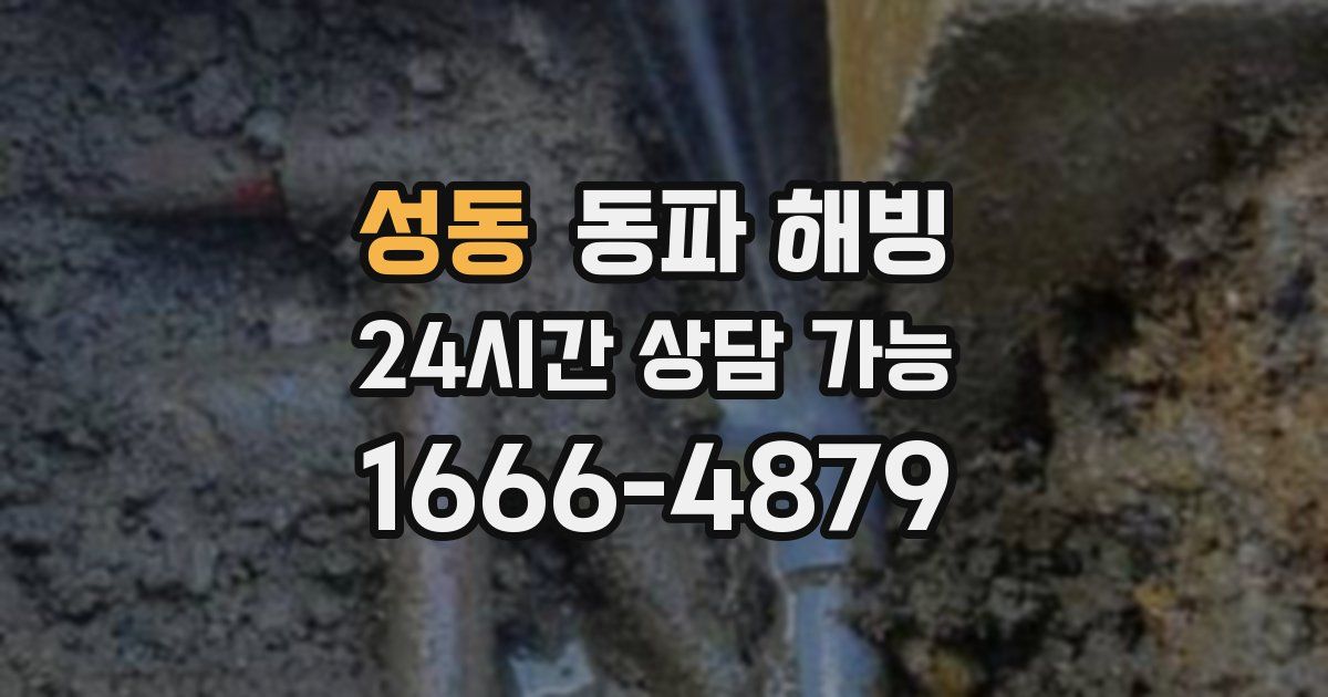 성동 동파 해빙