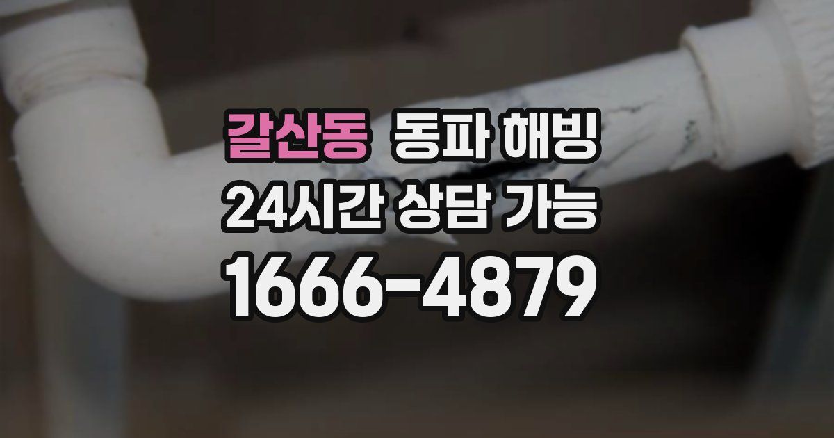 갈산동 동파 해빙