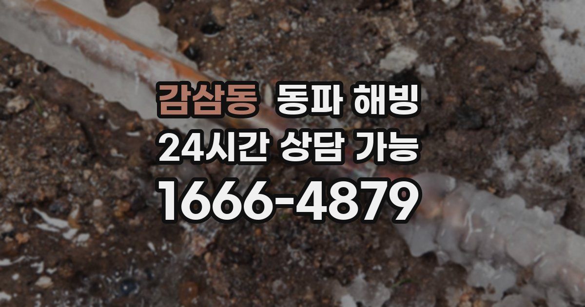 감삼동 동파 해빙