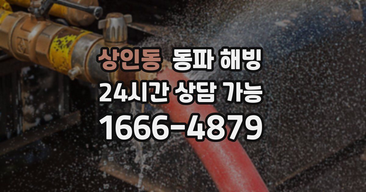 상인동 동파 해빙