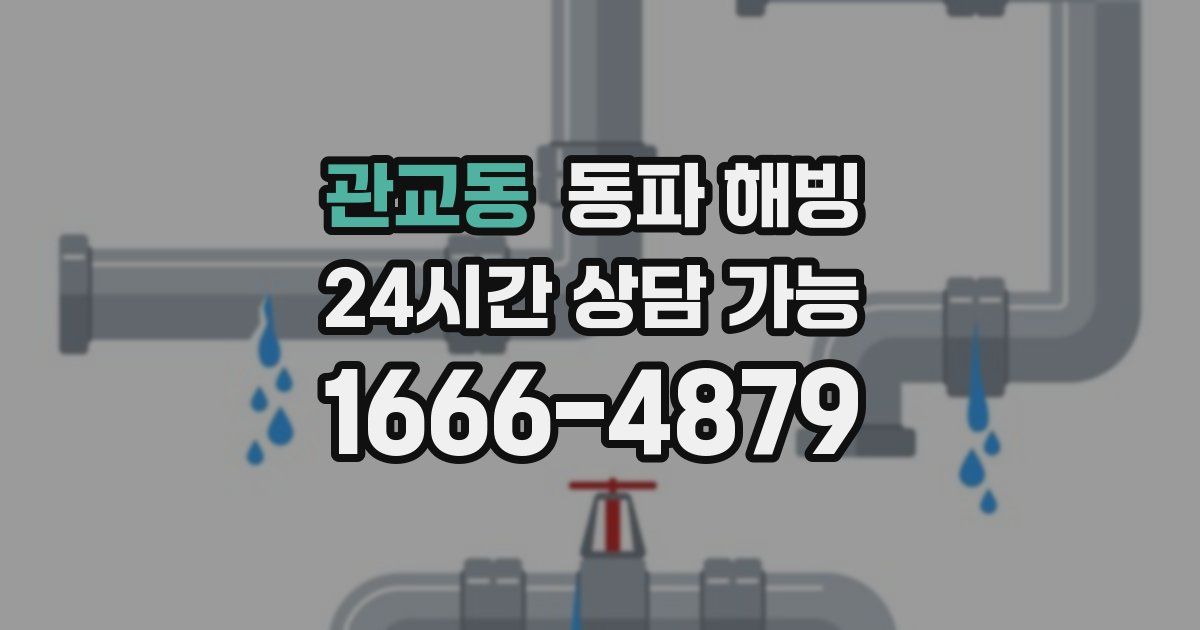 관교동 동파 해빙