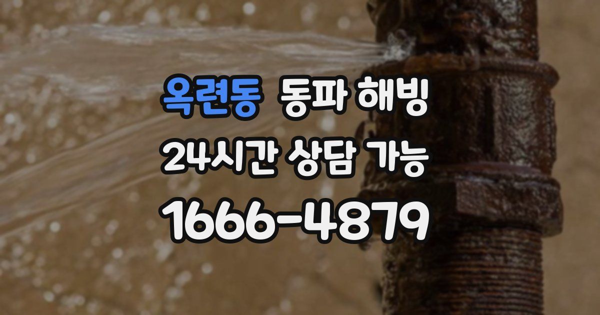 옥련동 동파 해빙