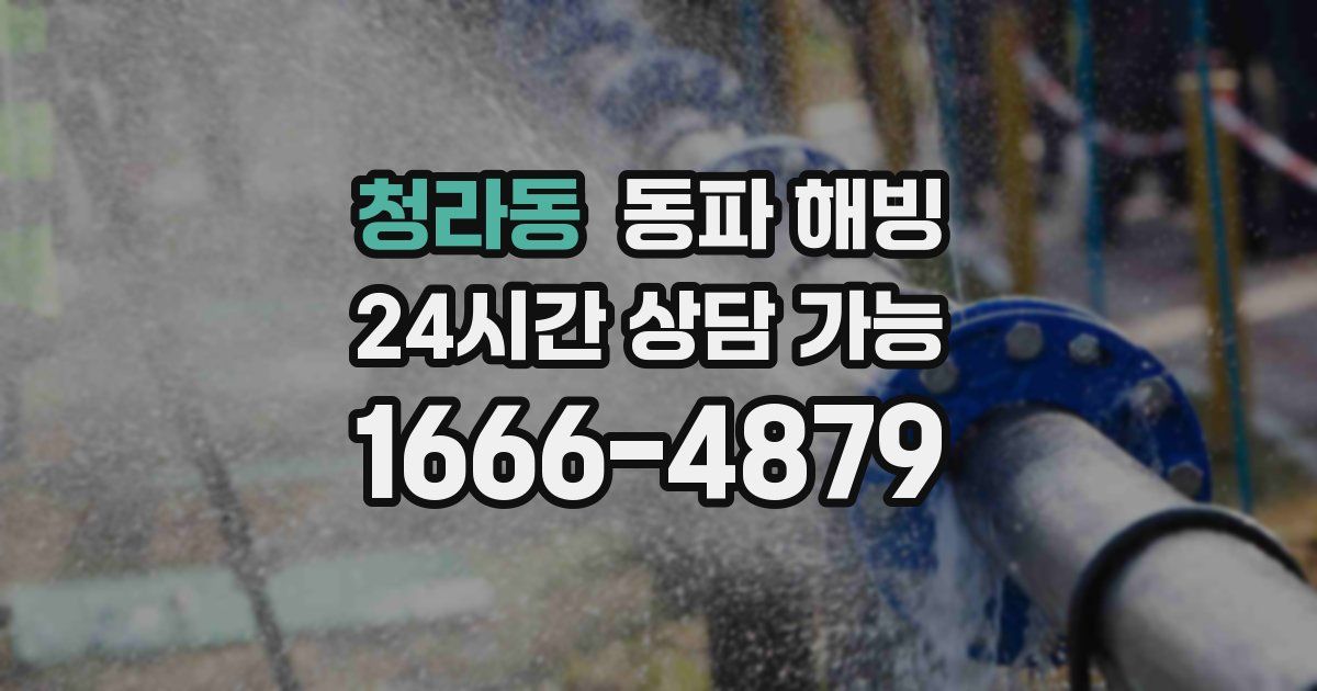 청라동 동파 해빙