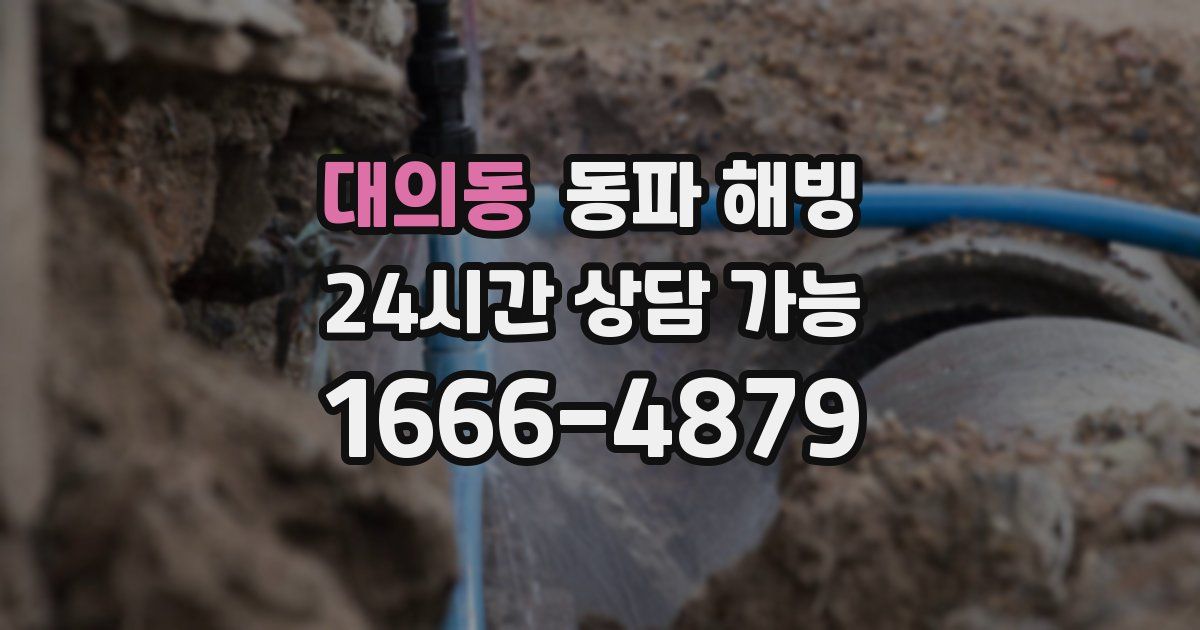 대의동 동파 해빙