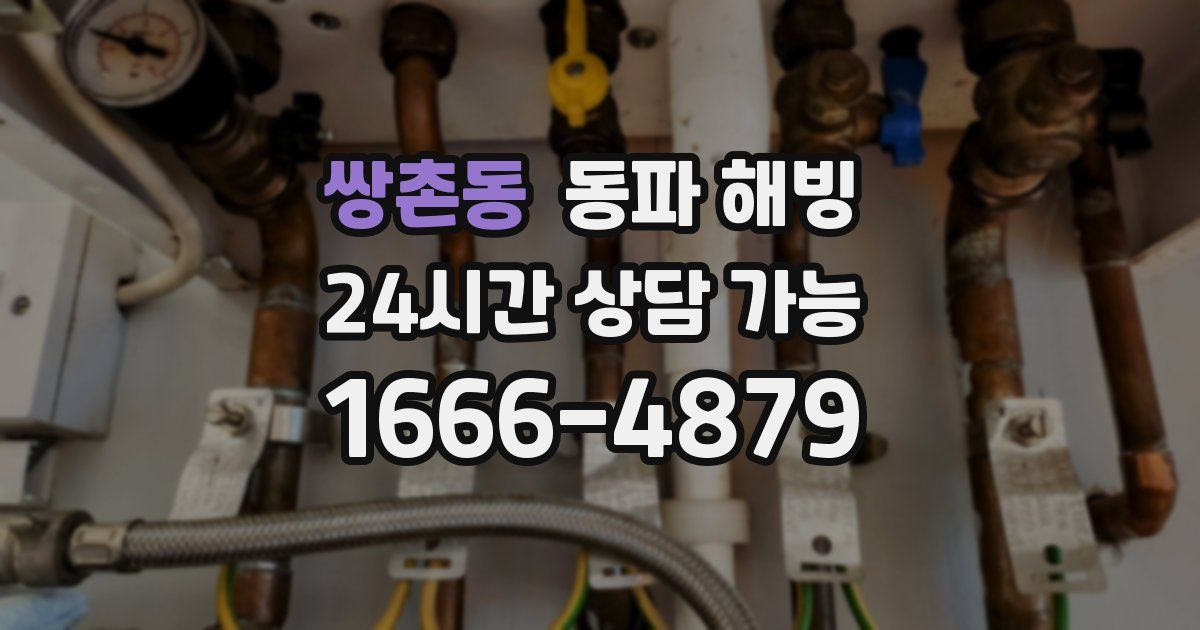 쌍촌동 동파 해빙