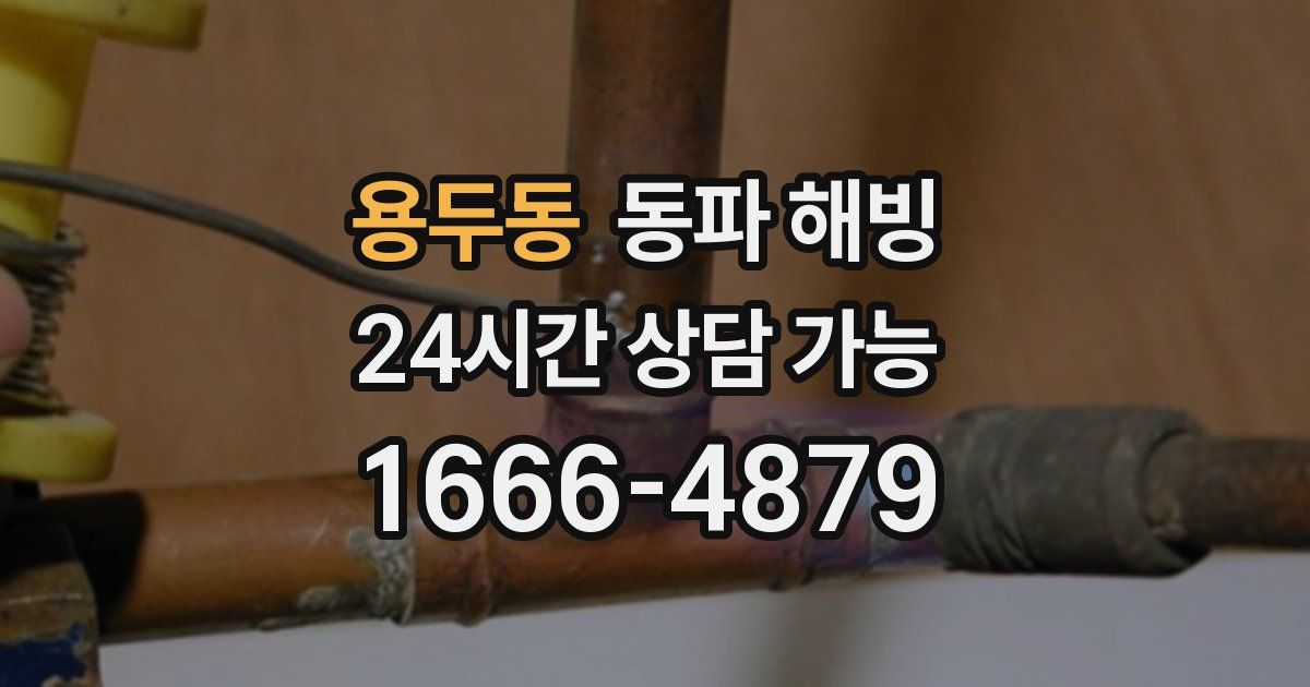 용두동 동파 해빙