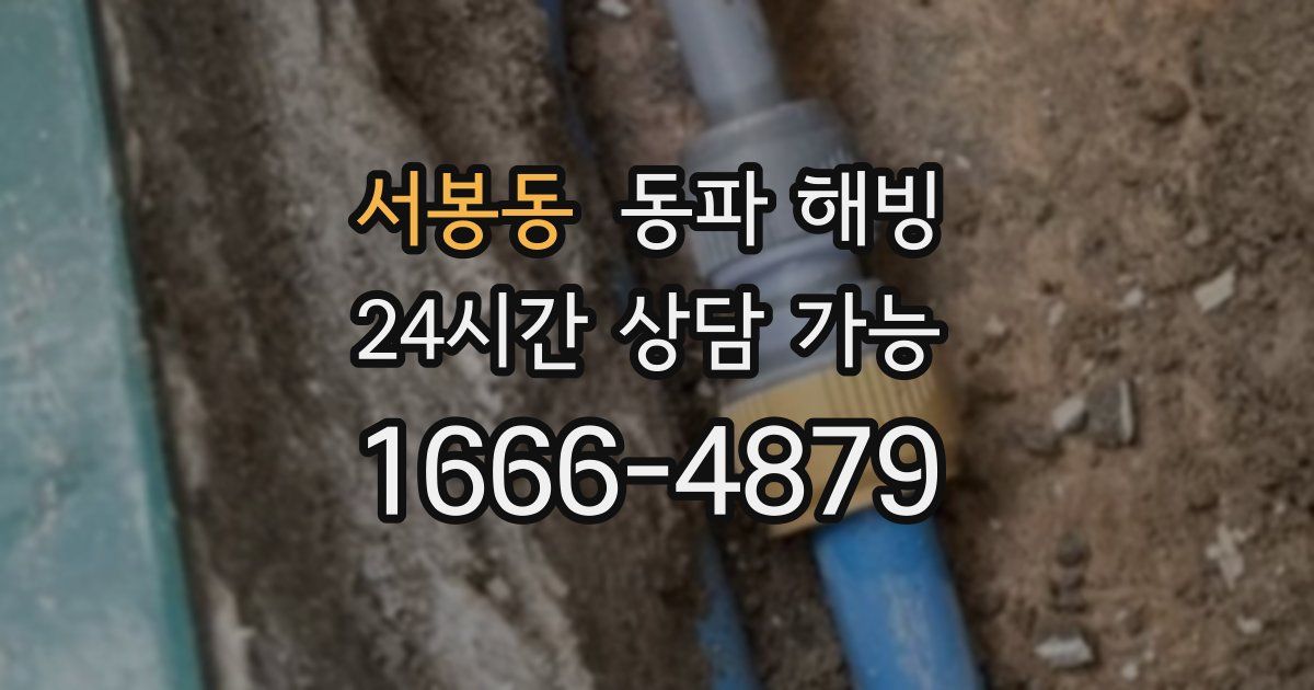 서봉동 동파 해빙