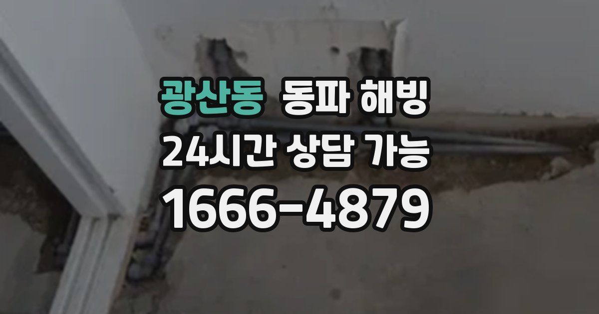 광산동 동파 해빙