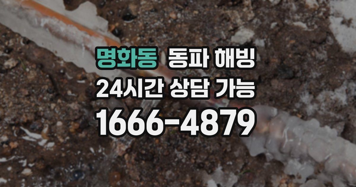 명화동 동파 해빙